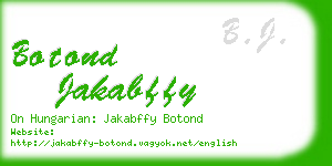 botond jakabffy business card